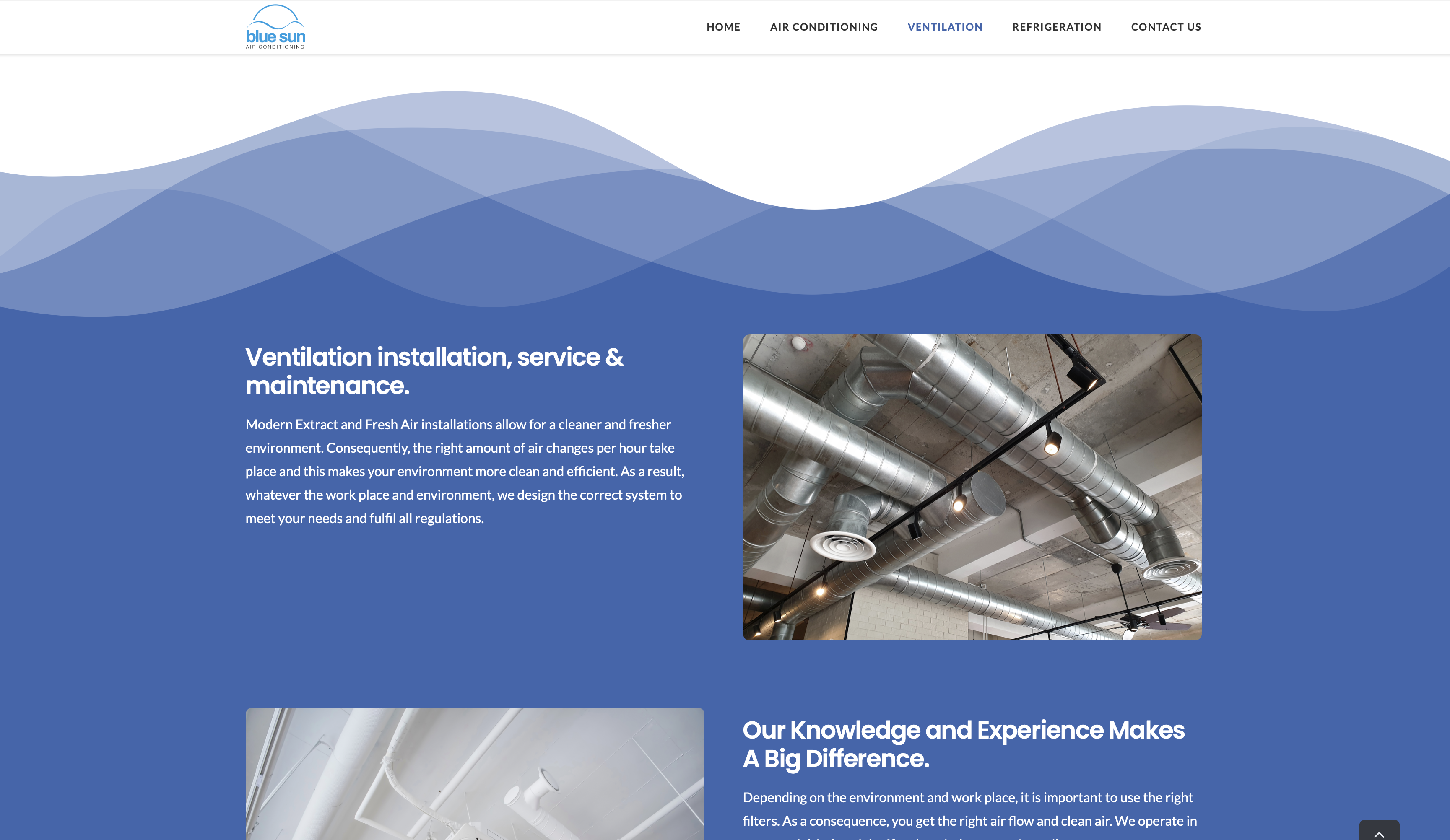bluesun aircon website design
