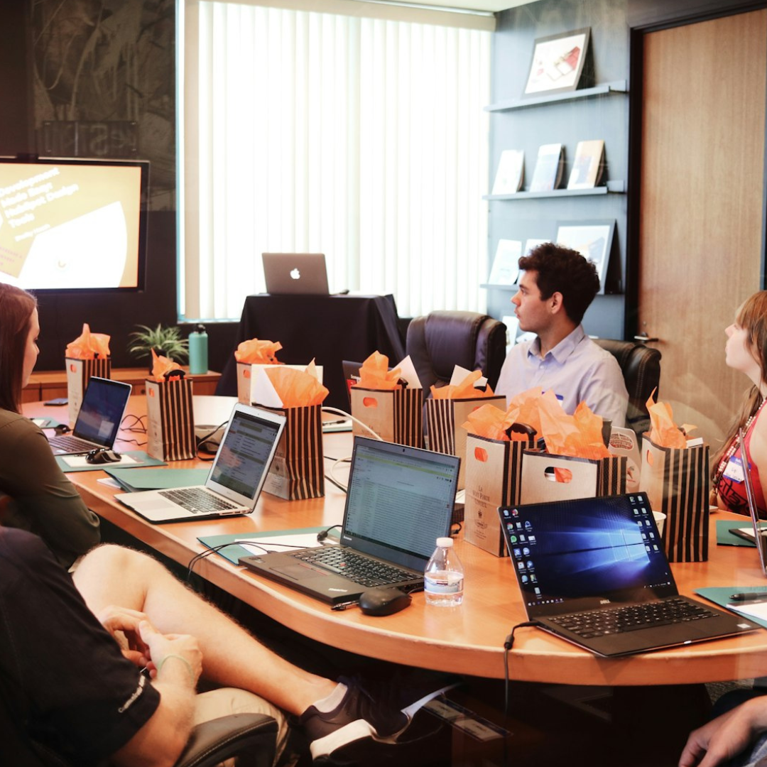 Small business branding tips - professional team discussion