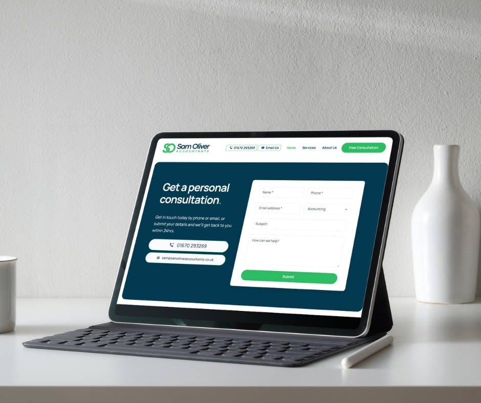 accountant website personal consultation page