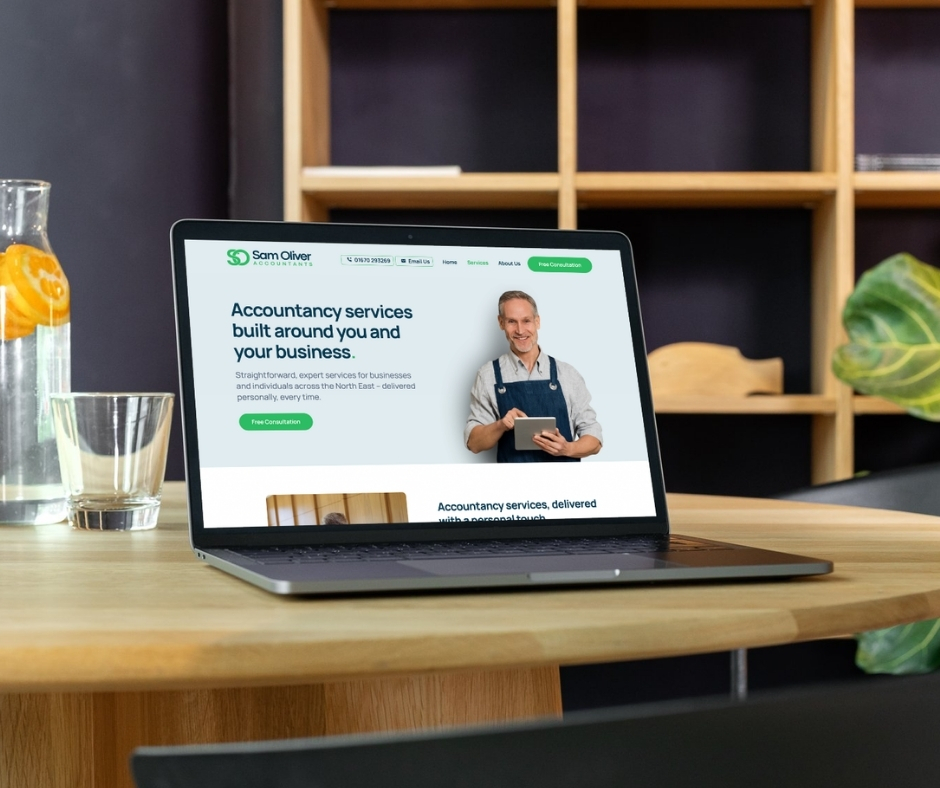 accountancy website design services page