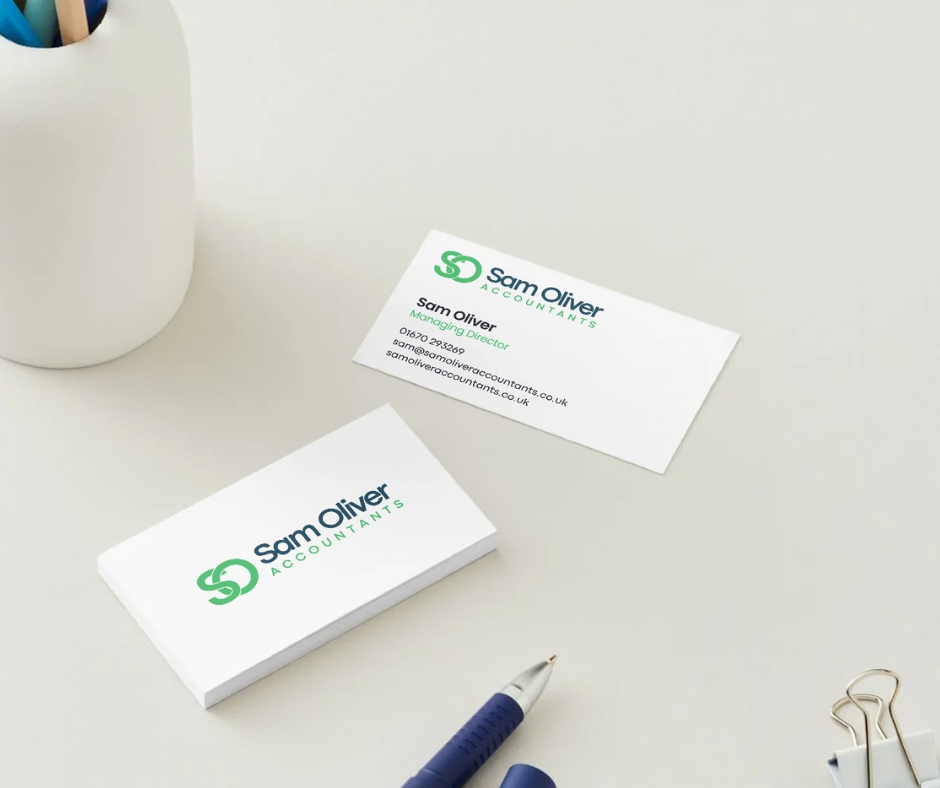 accountant brand identity business cards