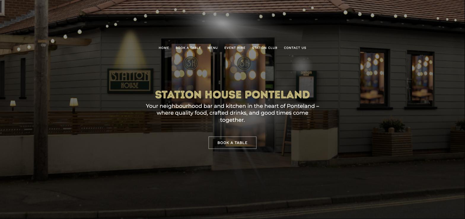 Station House Ponteland website Station House Ponteland website designed by Invincible Brands